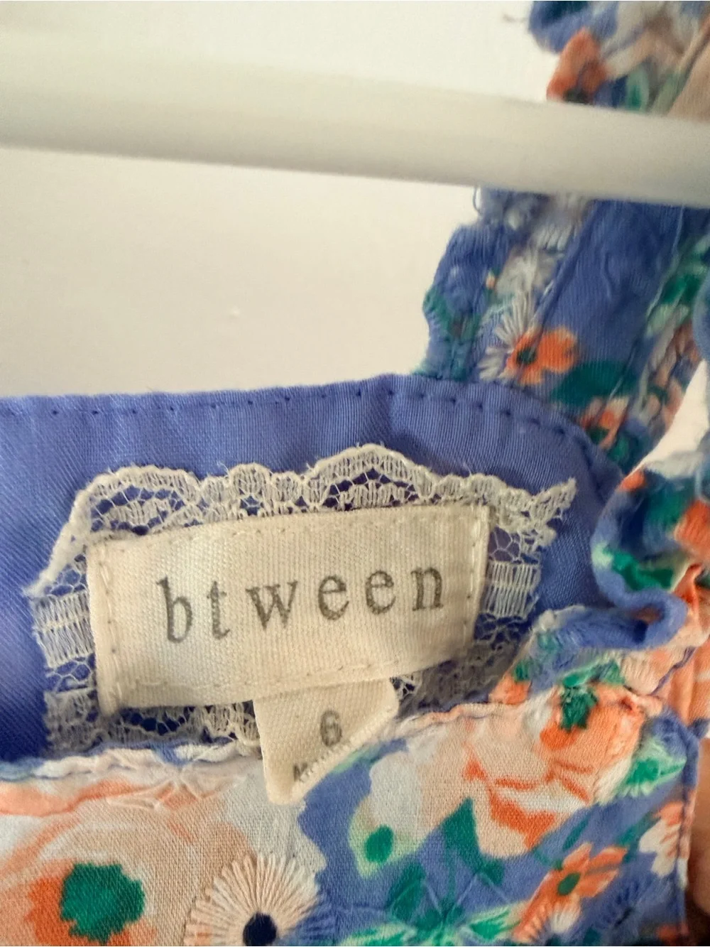 btween Purple Floral Sundress with Ruffle Straps